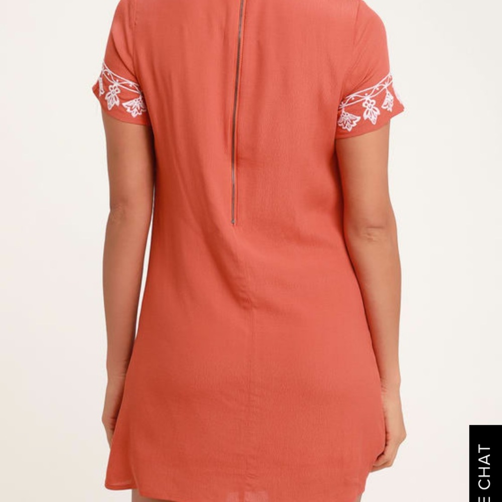 Embroidered Shift Dress - Picture 3 of 3